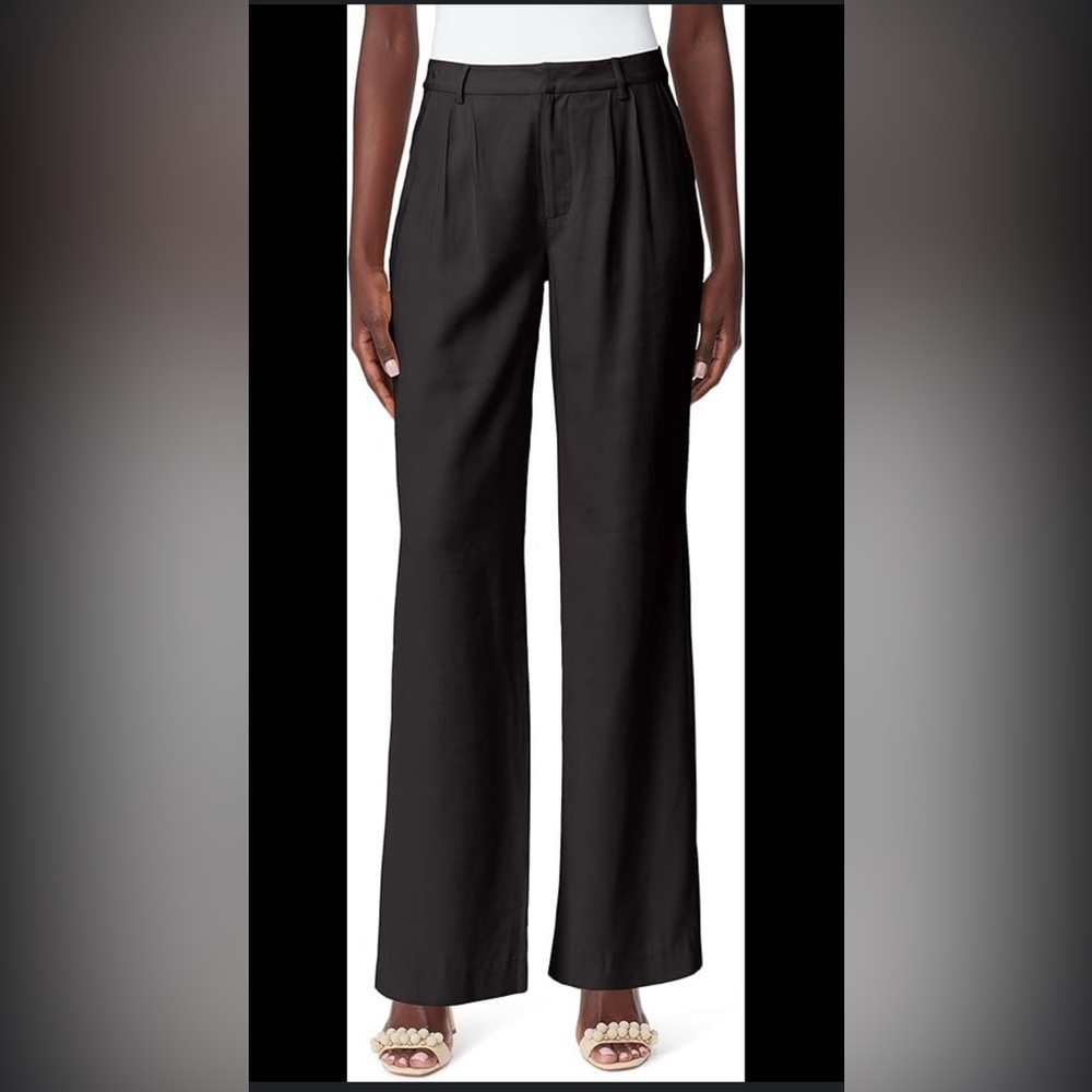 Sam Edelman Codie High Rise Wide Leg Trouser Pants, Size 27, Black